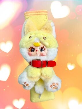 Baby Three Seatbelt YELLOW PUPPY 💛 Special Eyes Plush Car Backpack Bag Blind Box